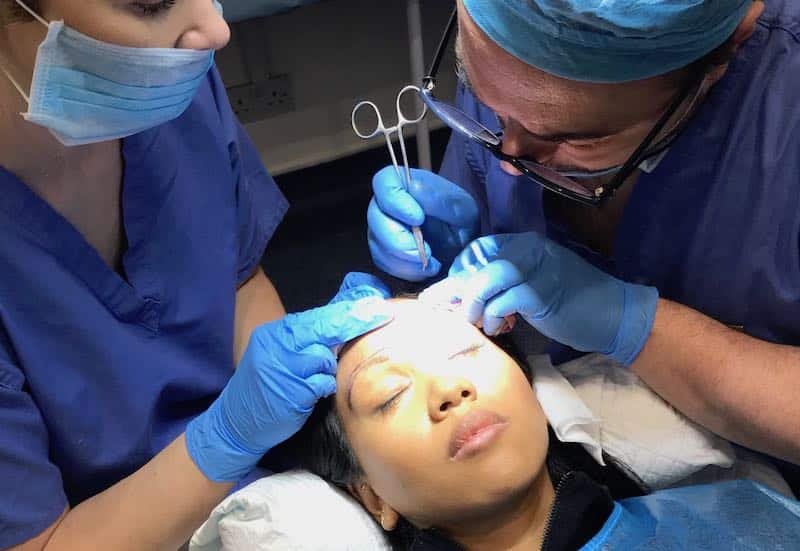 brow lift by maloy heading